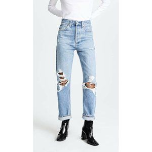 Agolde 90s Mid Rise Jeans Loose Fit Fall Out Blue
